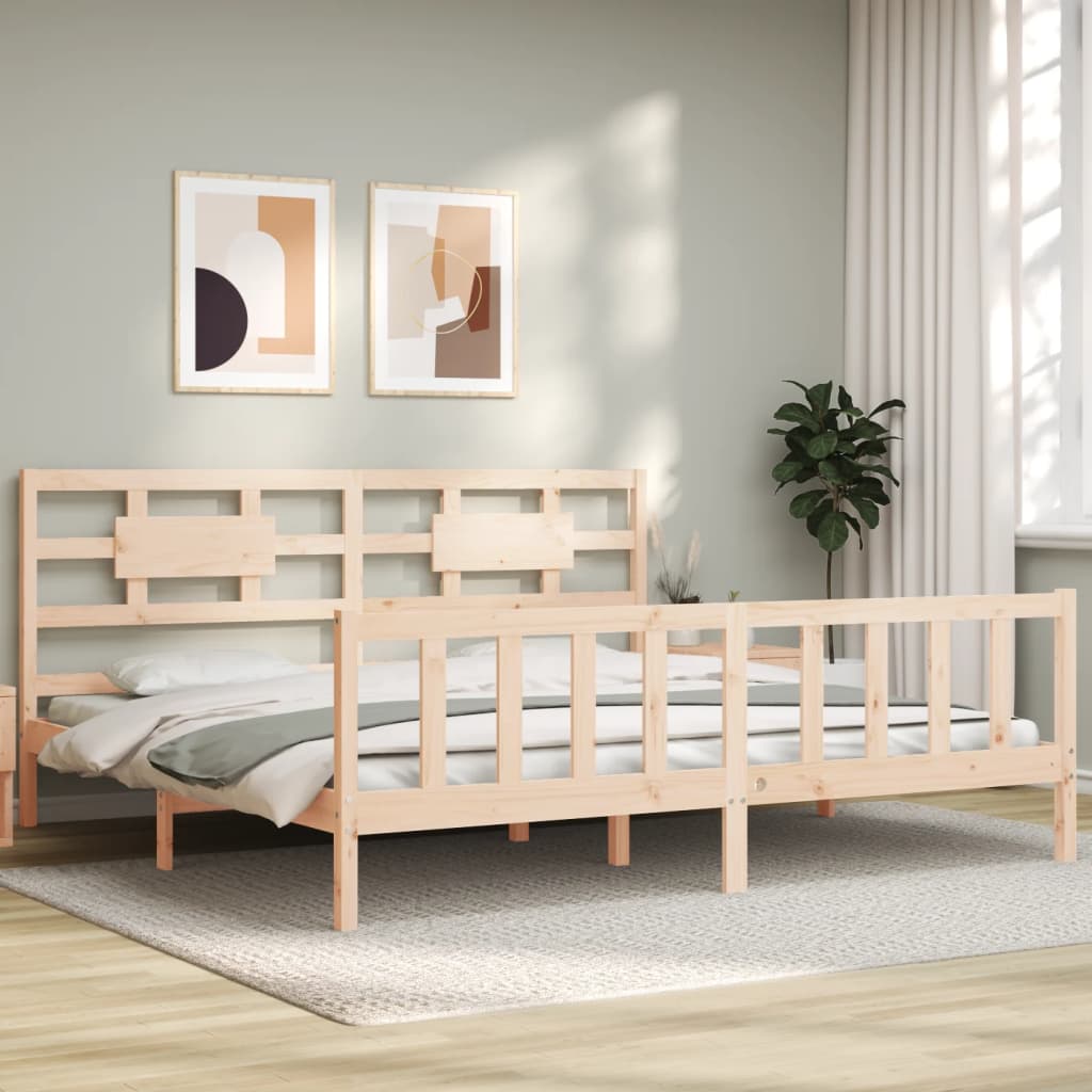 vidaXL Bed Frame without Mattress 200x200 cm Solid Wood Pine