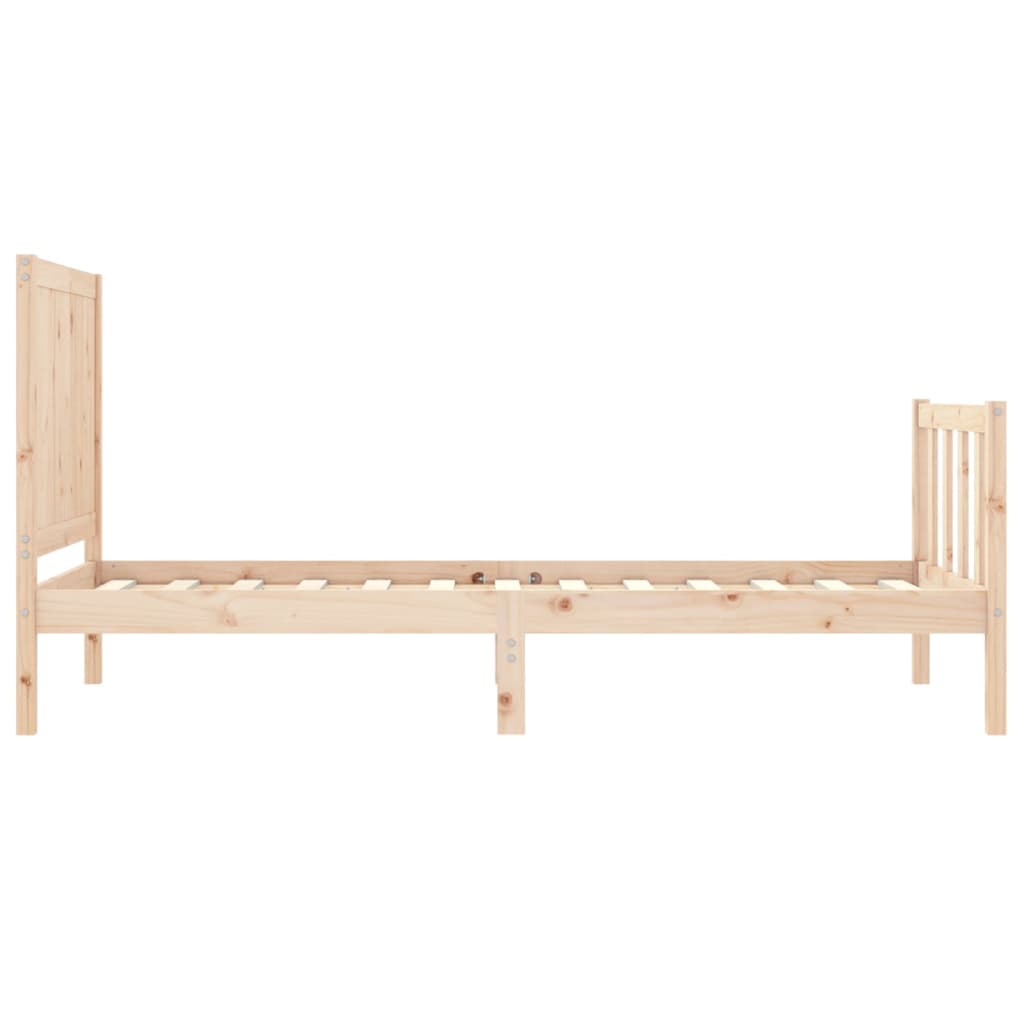 vidaXL Bed Frame without Mattress Small Single Solid Wood Pine