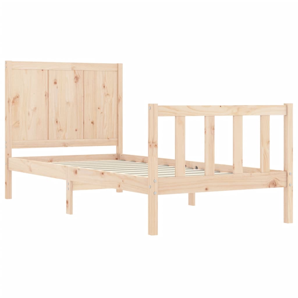 vidaXL Bed Frame without Mattress Single Solid Wood Pine