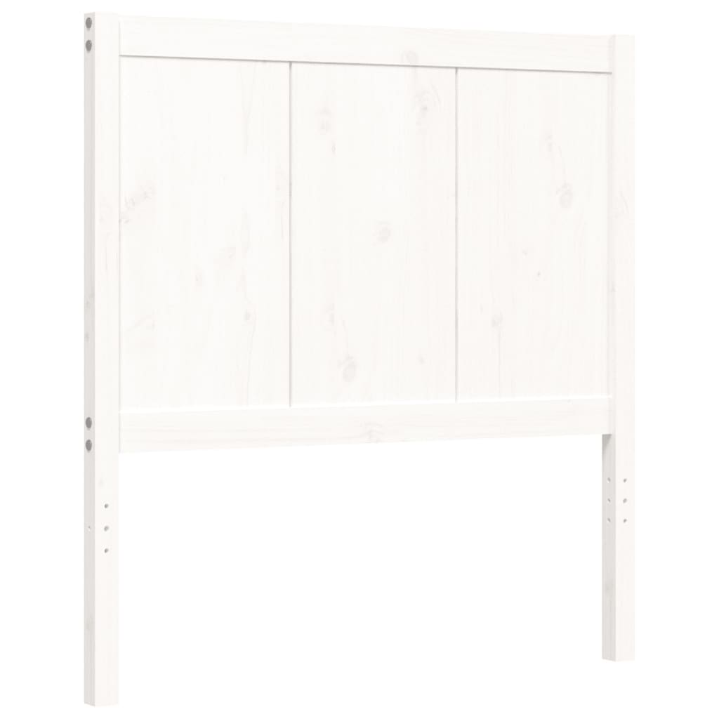 vidaXL Bed Frame without Mattress White 100x200 cm Solid Wood Pine