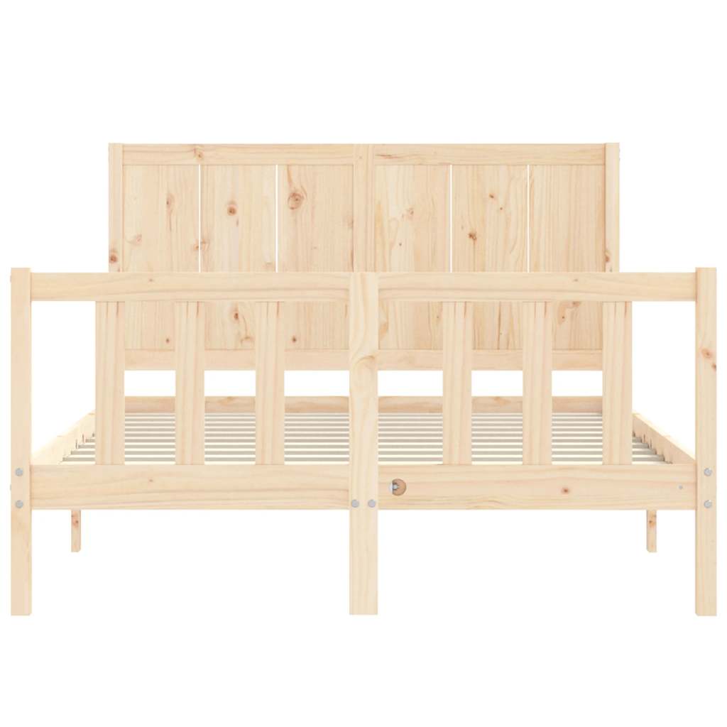 Bed Frame without Mattress 140x200 cm Solid Wood Pine