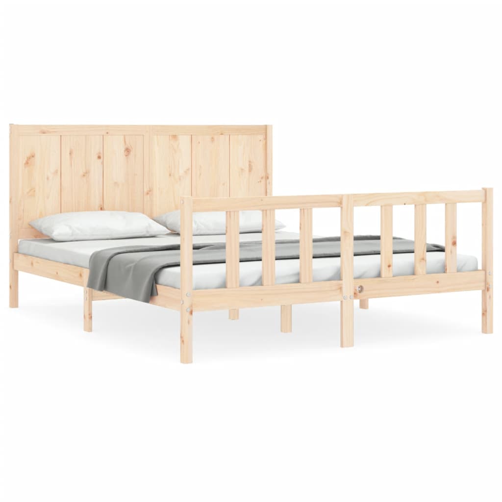 vidaXL Bed Frame without Mattress 160x200 cm Solid Wood Pine