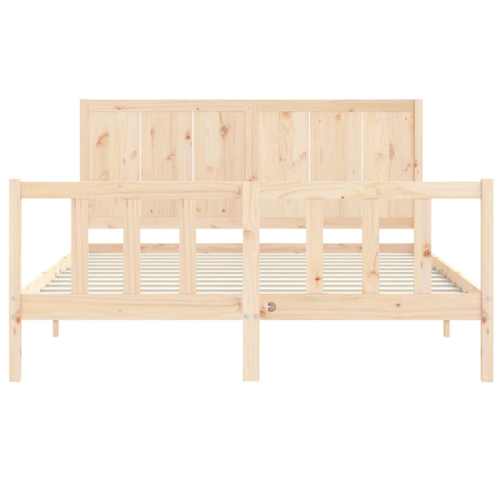 vidaXL Bed Frame without Mattress 160x200 cm Solid Wood Pine