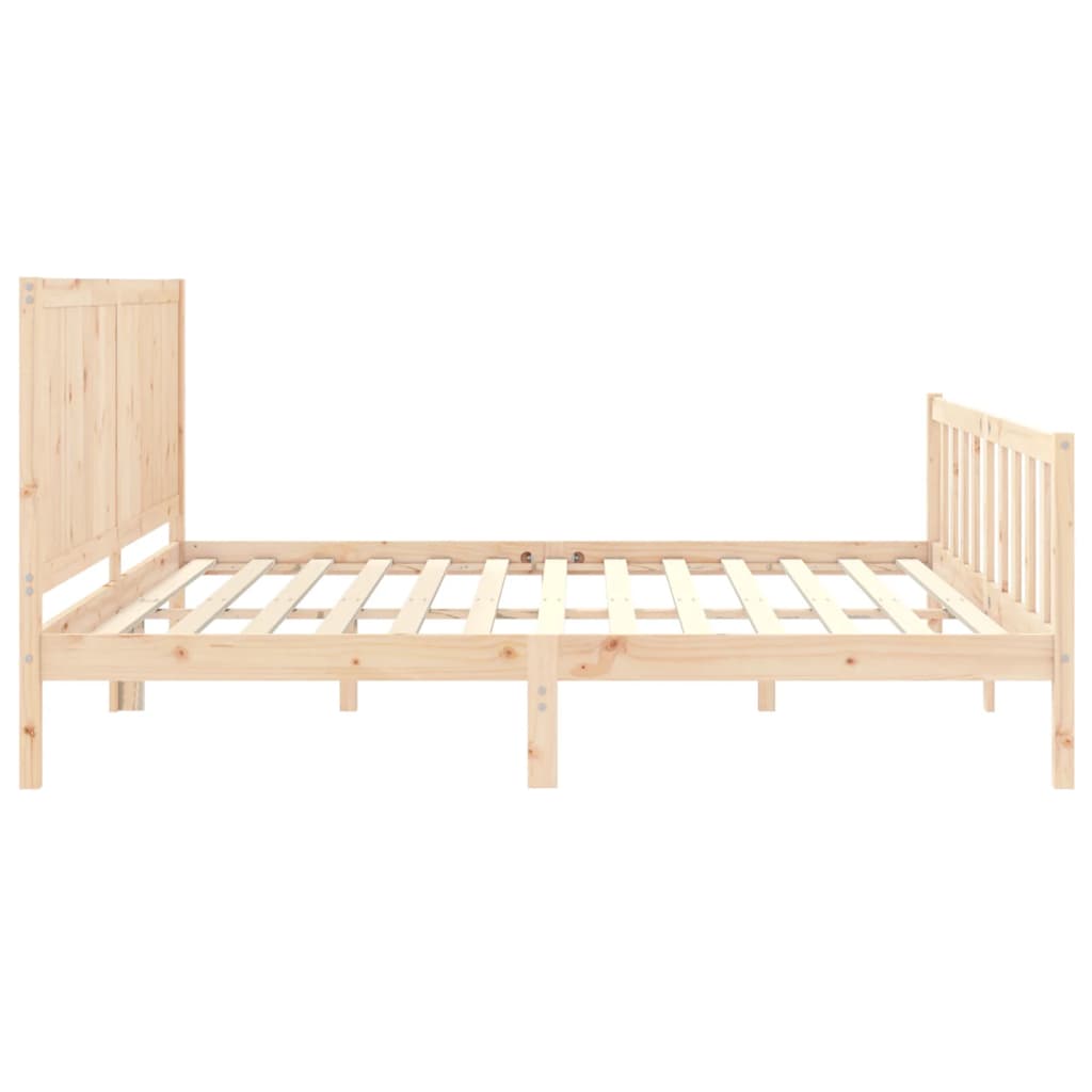 vidaXL Bed Frame without Mattress Super King Size Solid Wood Pine