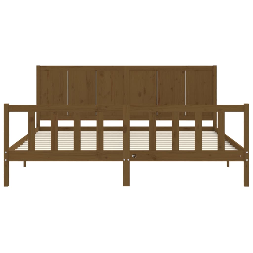 vidaXL Bed Frame without Mattress Honey Brown 200x200 cm Solid Wood Pine