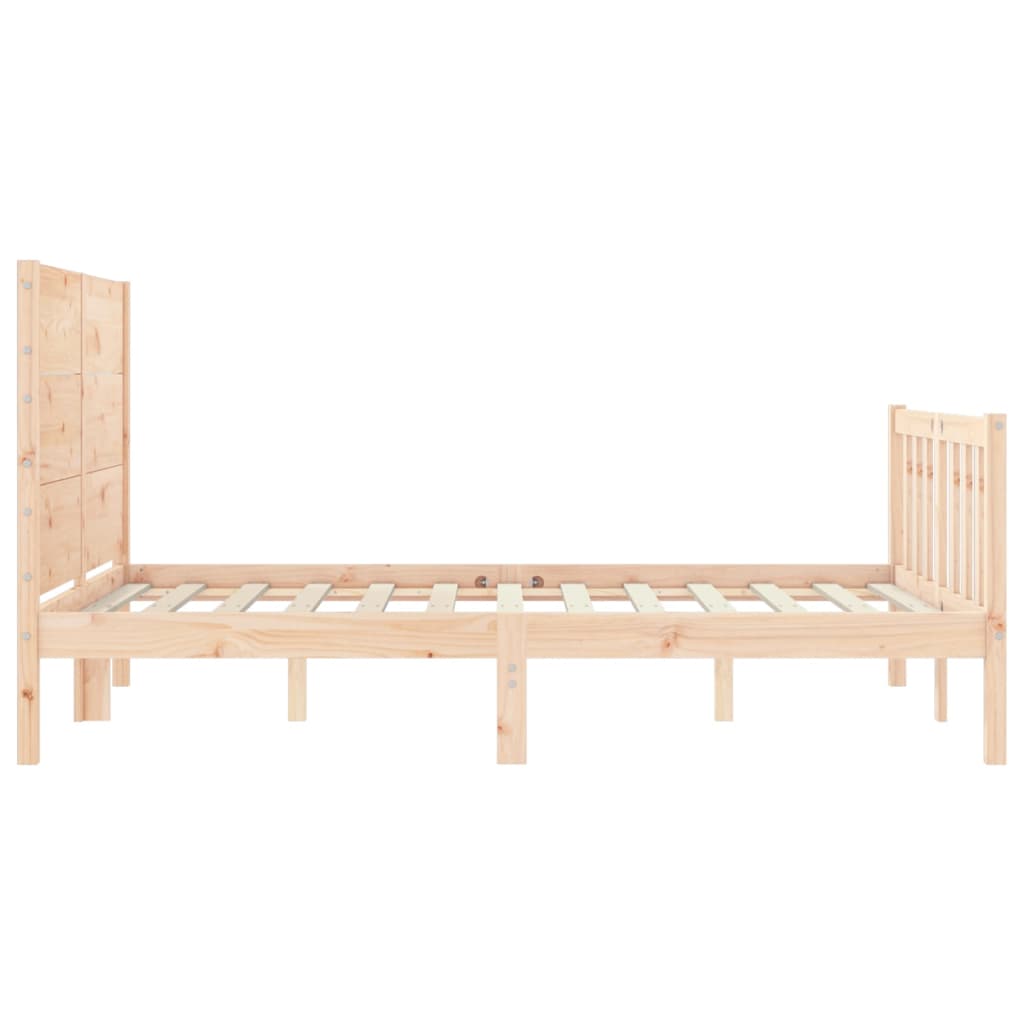 vidaXL Bed Frame without Mattress Double Solid Wood Pine