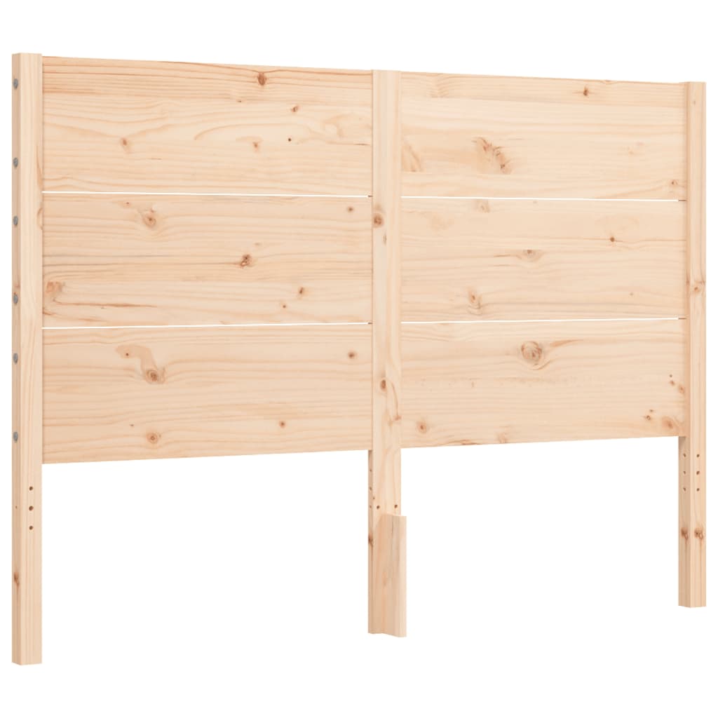 vidaXL Bed Frame without Mattress Double Solid Wood Pine