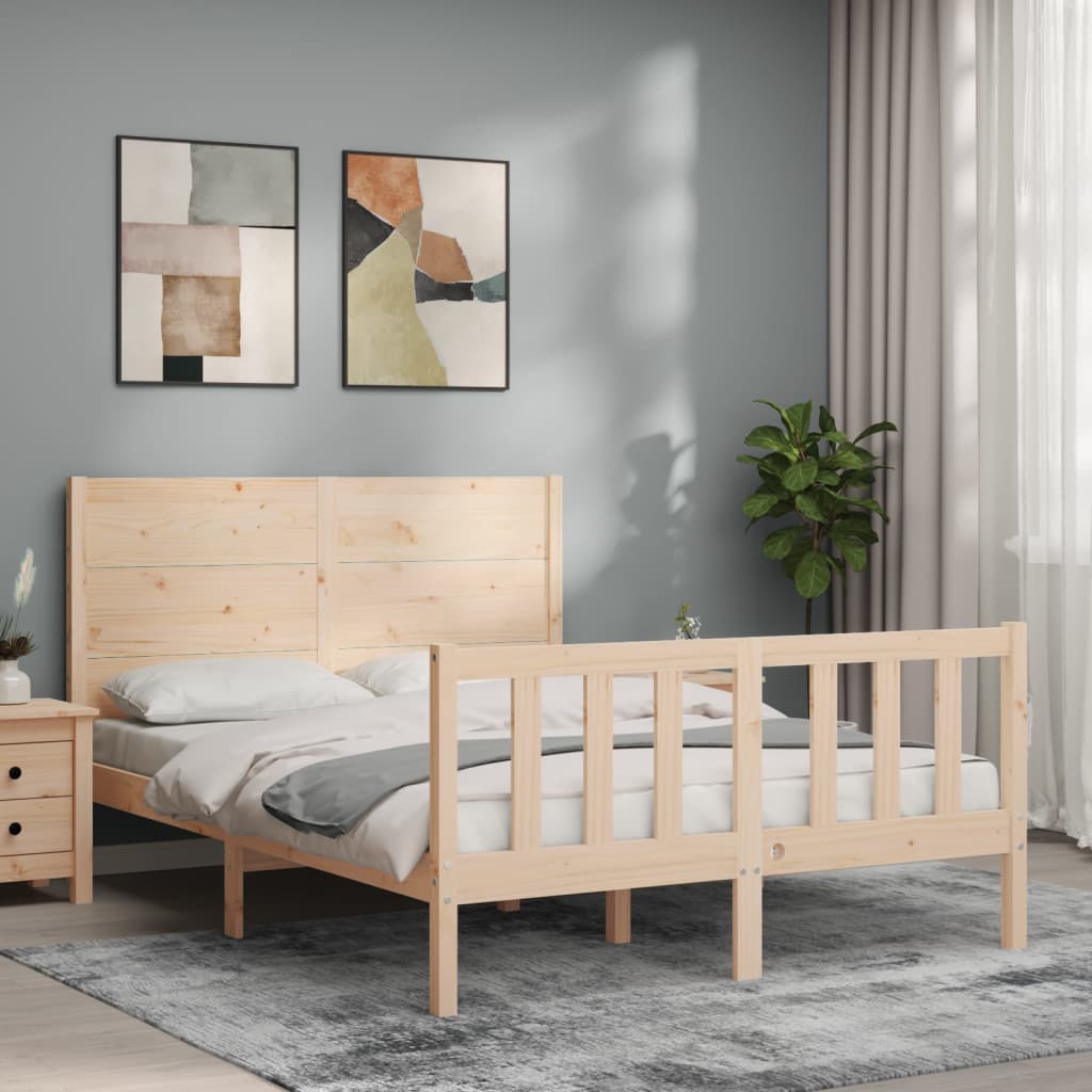 vidaXL Bed Frame without Mattress 120x200 cm Solid Wood Pine