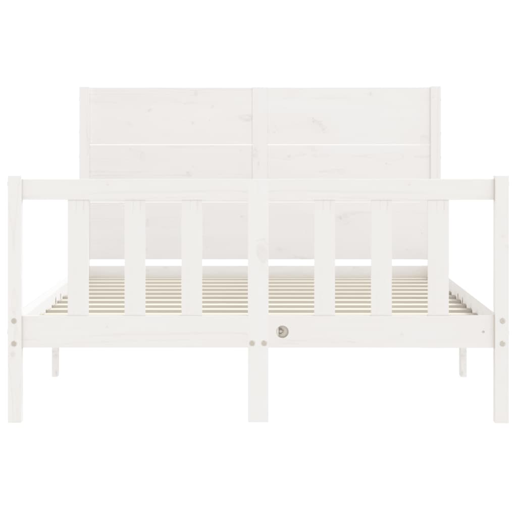 vidaXL Bed Frame without Mattress White 120x200 cm Solid Wood Pine