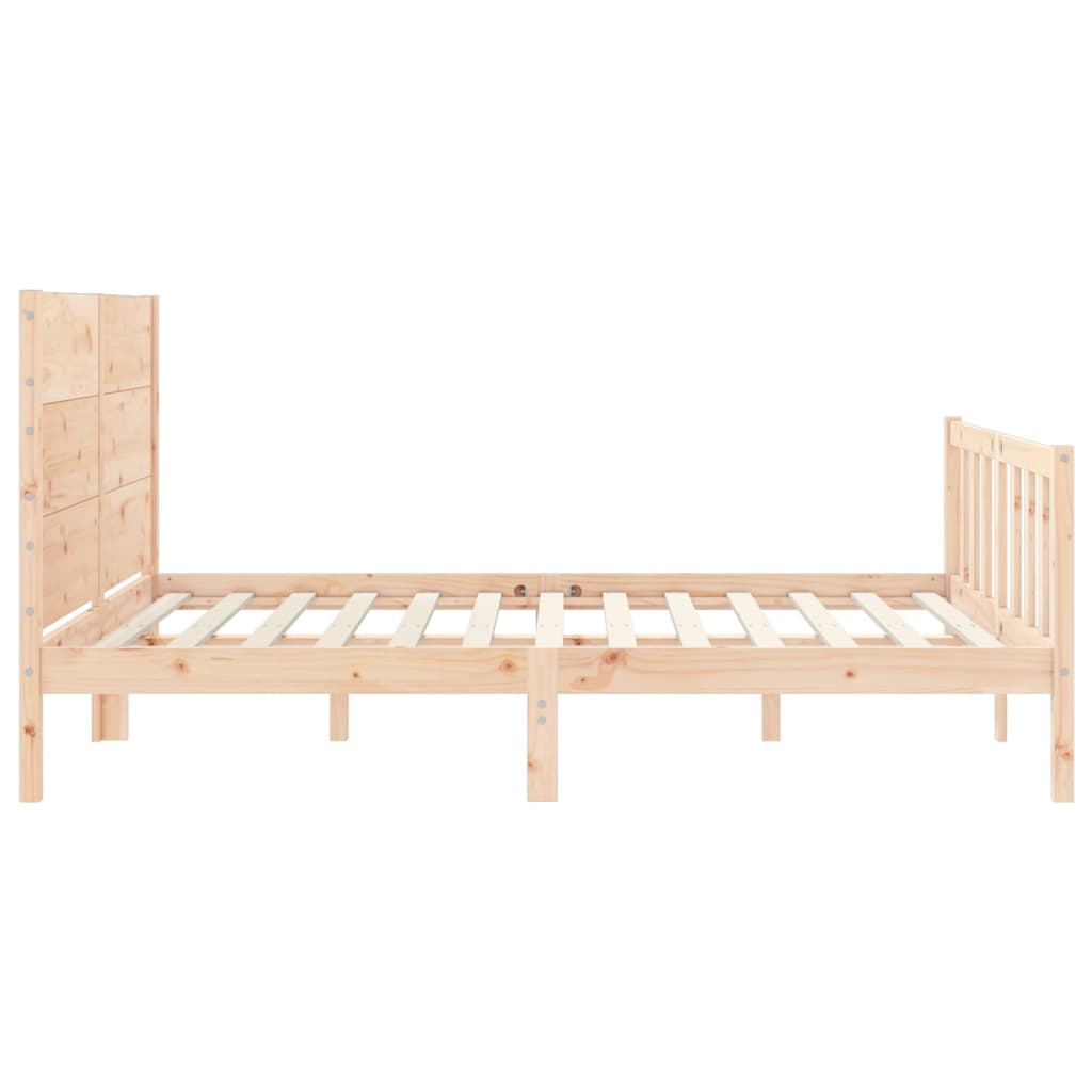 vidaXL Bed Frame without Mattress King Size Solid Wood Pine