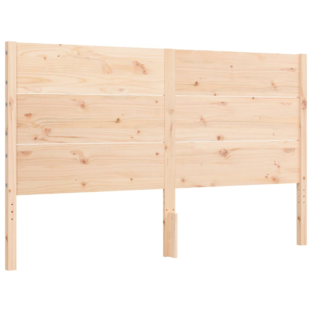 vidaXL Bed Frame without Mattress King Size Solid Wood Pine