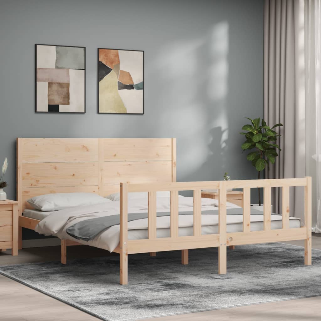 vidaXL Bed Frame without Mattress 160x200 cm Solid Wood Pine