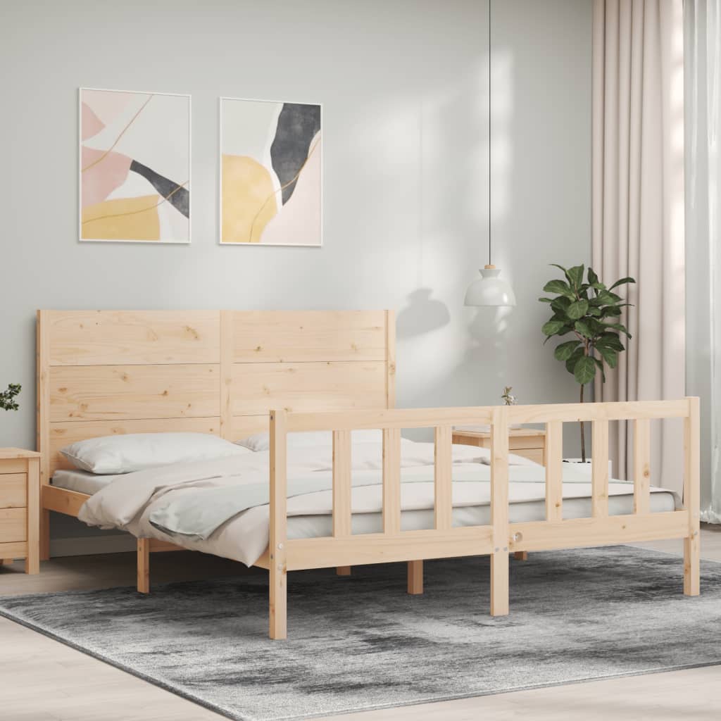 vidaXL Bed Frame without Mattress 160x200 cm Solid Wood Pine