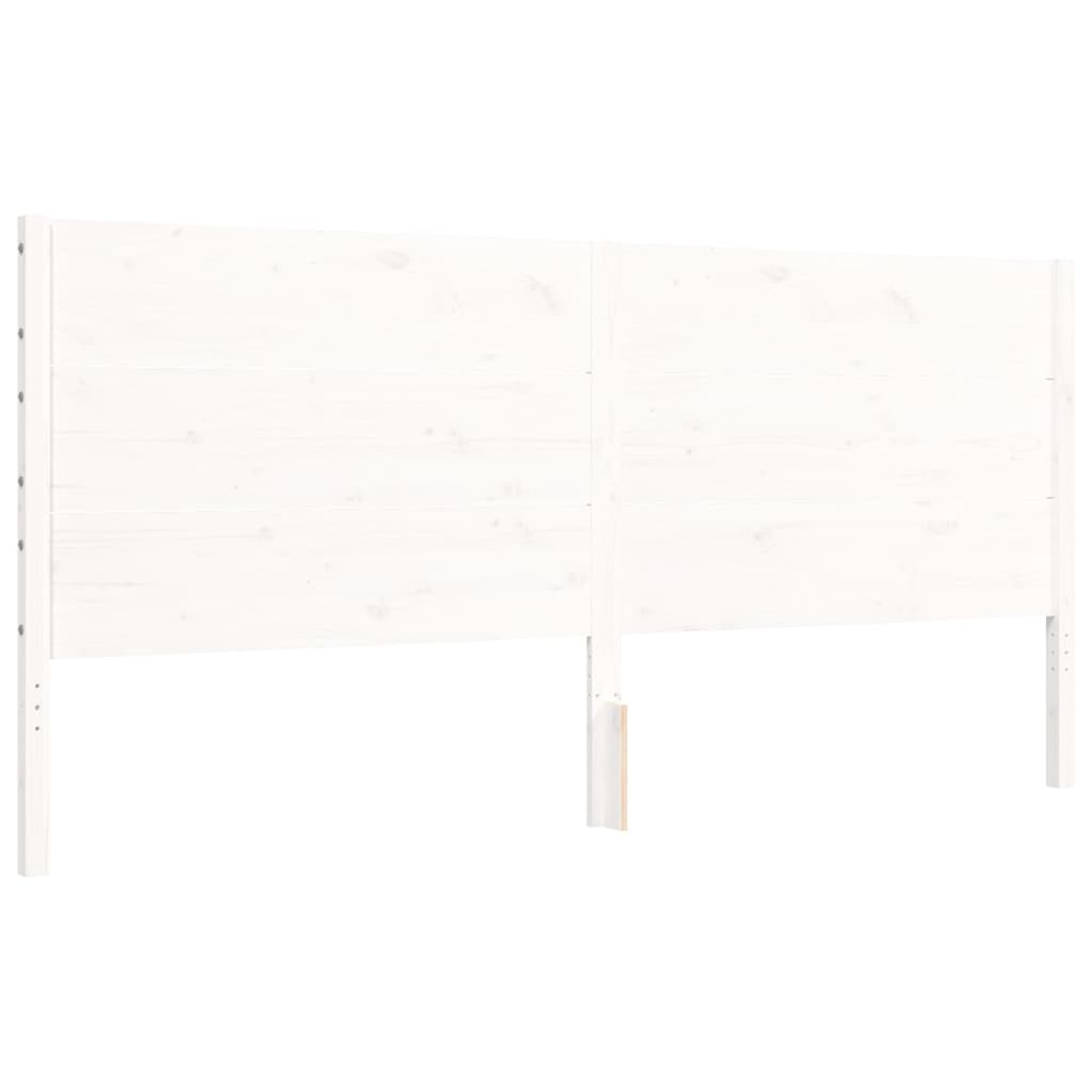 vidaXL Bed Frame without Mattress White 200x200 cm Solid Wood Pine