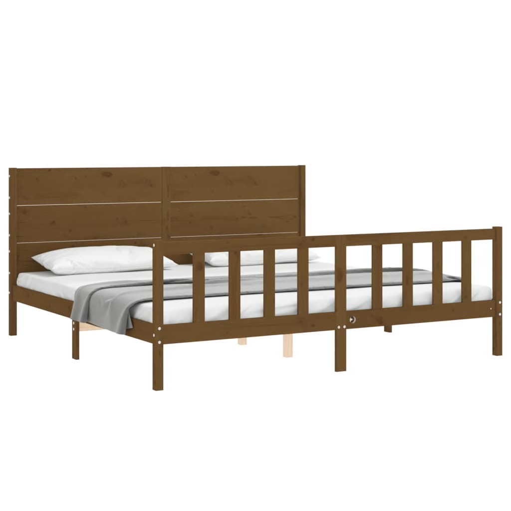 vidaXL Bed Frame without Mattress Honey Brown 200x200 cm Solid Wood Pine