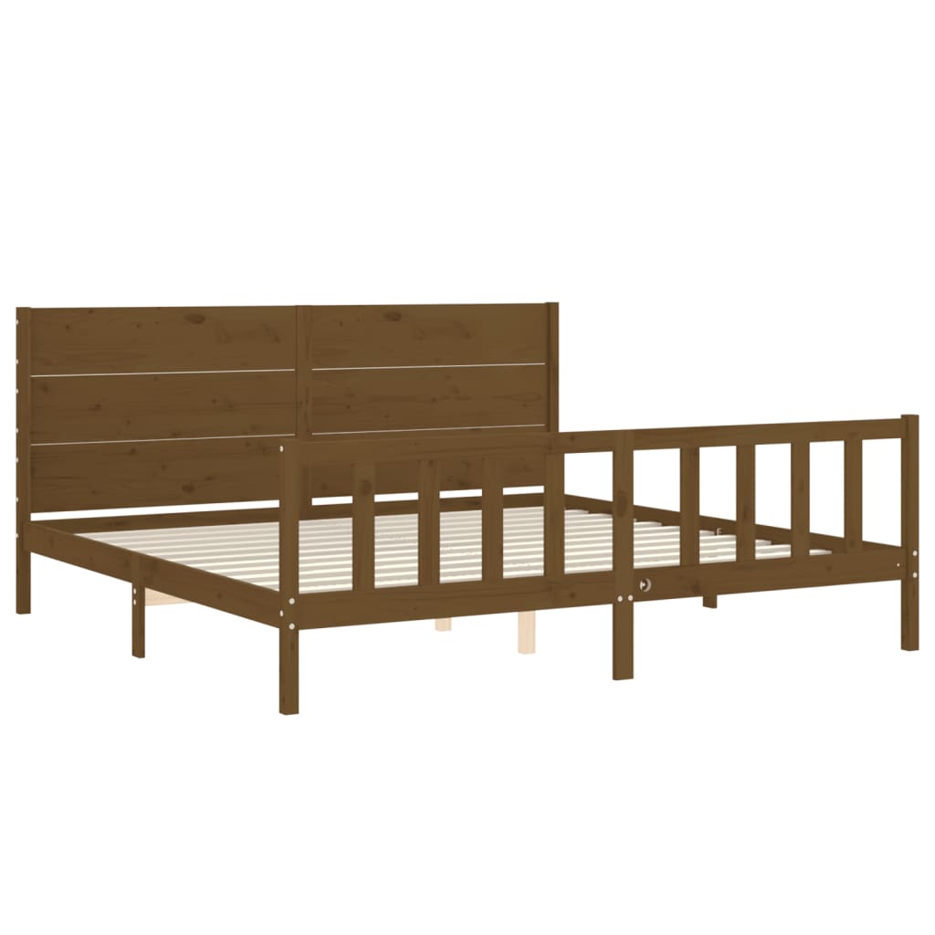 vidaXL Bed Frame without Mattress Honey Brown 200x200 cm Solid Wood Pine