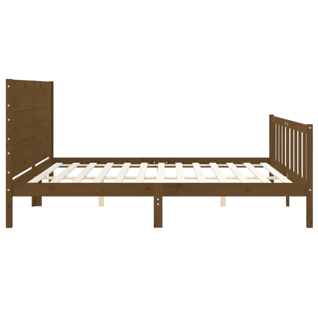 vidaXL Bed Frame without Mattress Honey Brown 200x200 cm Solid Wood Pine