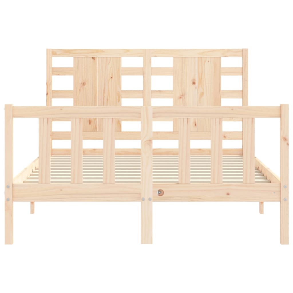 vidaXL Bed Frame without Mattress Small Double Solid Wood Pine