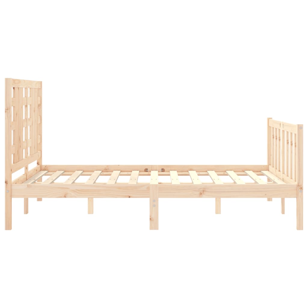 vidaXL Bed Frame without Mattress Small Double Solid Wood Pine