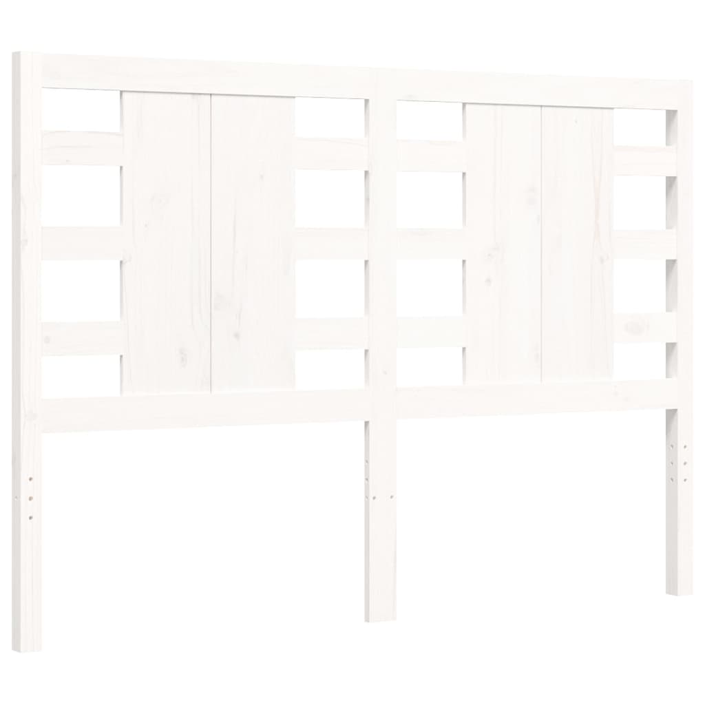 vidaXL Bed Frame without Mattress White Small Double Solid Wood Pine