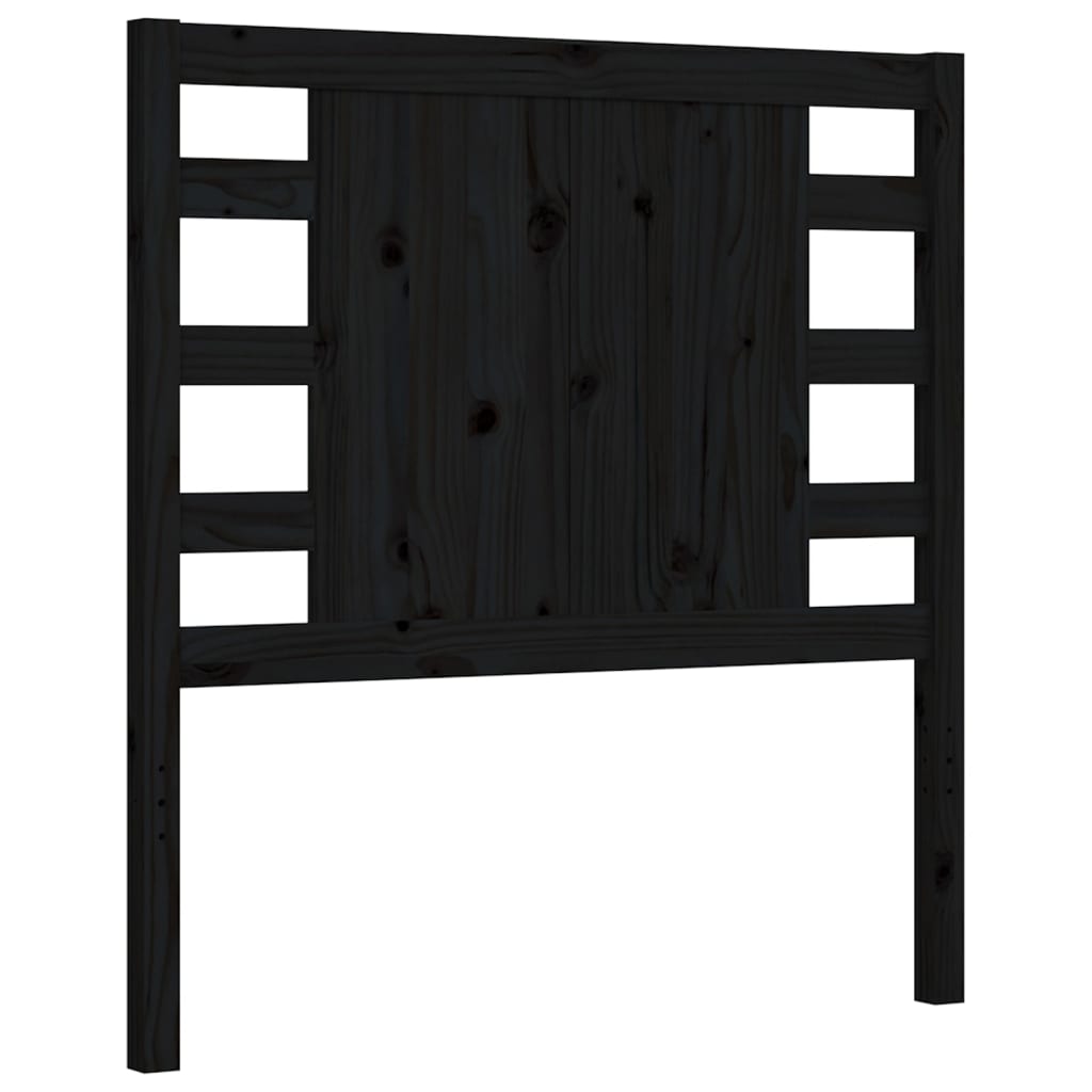 vidaXL Bed Frame without Mattress Black 90x200 cm Solid Wood Pine