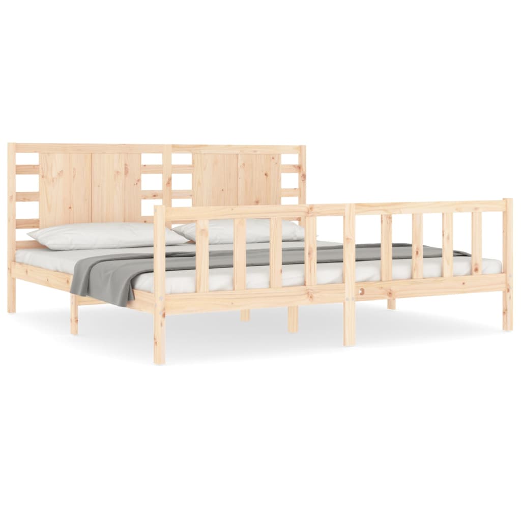 vidaXL Bed Frame without Mattress 200x200 cm Solid Wood Pine