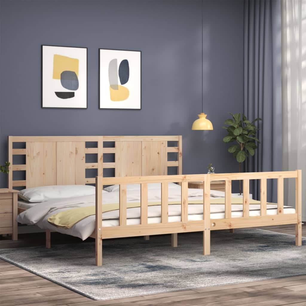 vidaXL Bed Frame without Mattress 200x200 cm Solid Wood Pine