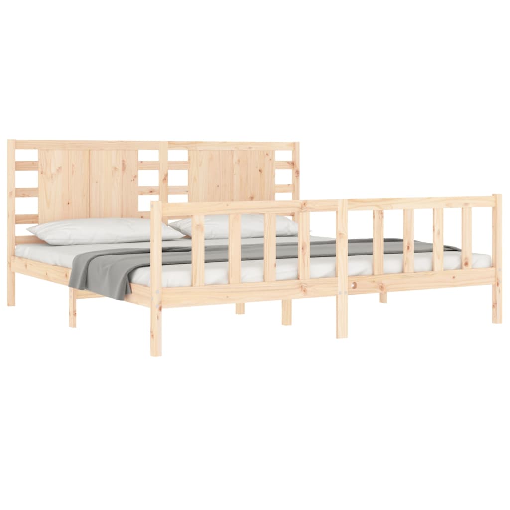 vidaXL Bed Frame without Mattress 200x200 cm Solid Wood Pine