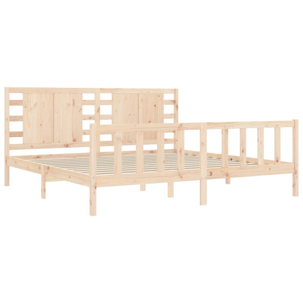 vidaXL Bed Frame without Mattress 200x200 cm Solid Wood Pine