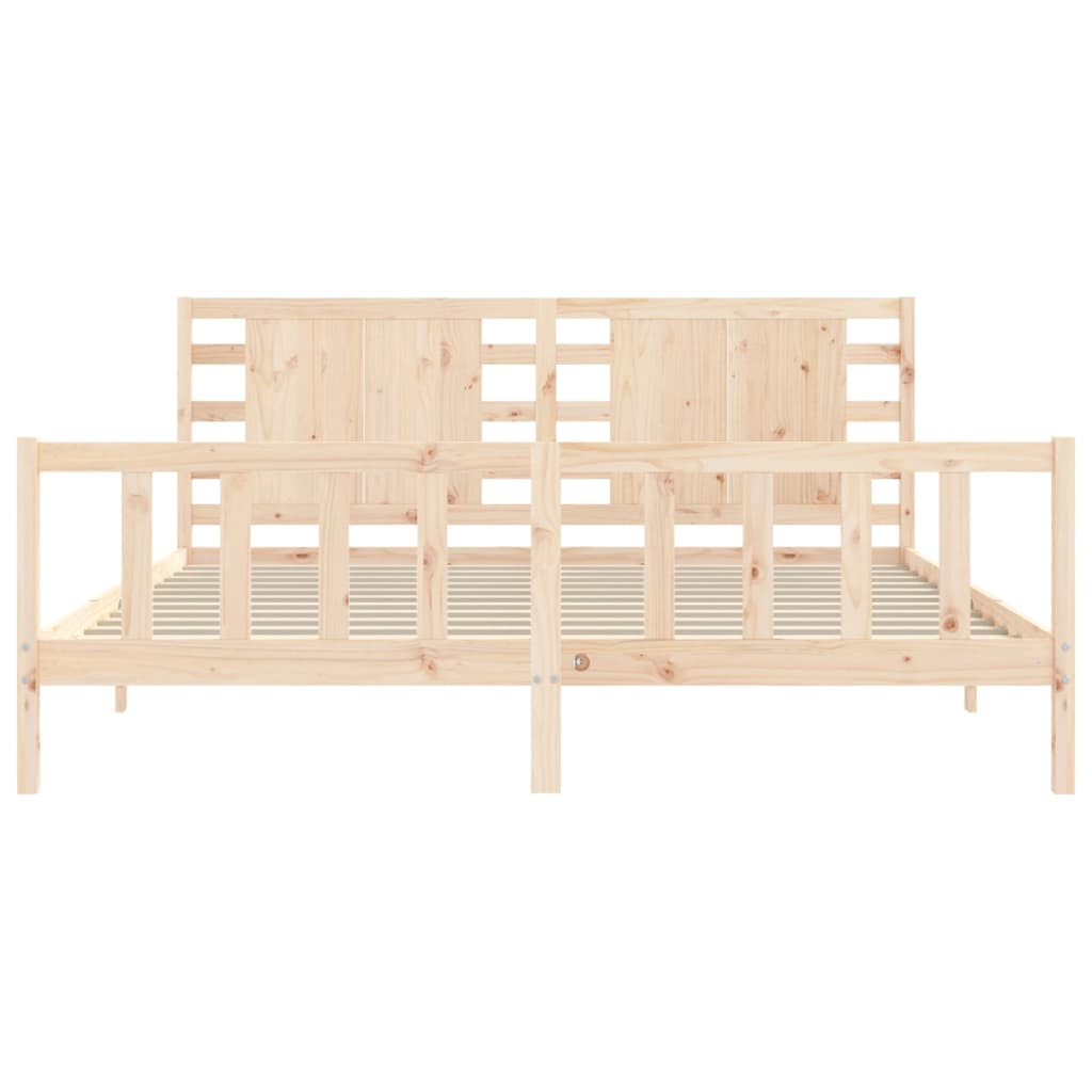 vidaXL Bed Frame without Mattress 200x200 cm Solid Wood Pine