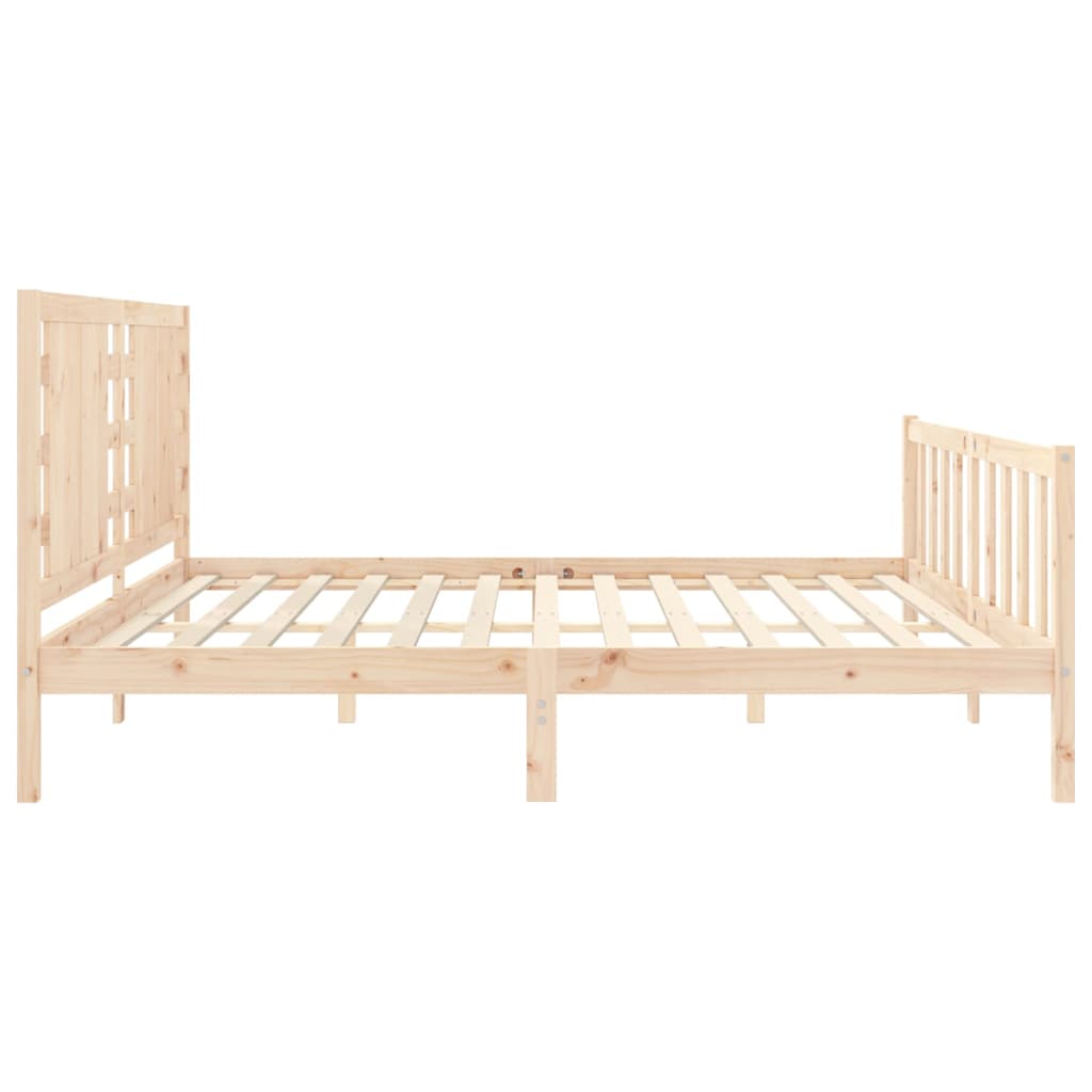 vidaXL Bed Frame without Mattress 200x200 cm Solid Wood Pine