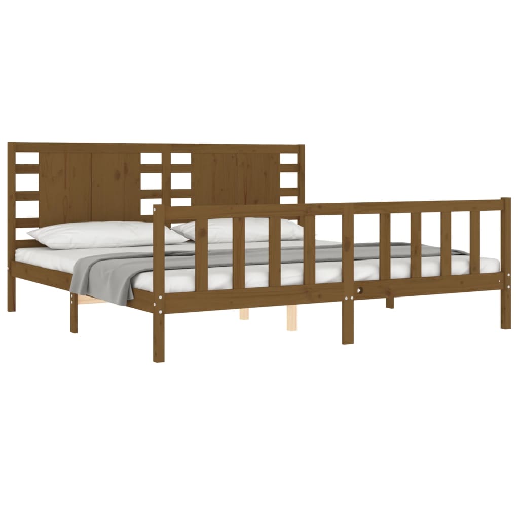 vidaXL Bed Frame without Mattress Honey Brown 200x200 cm Solid Wood Pine