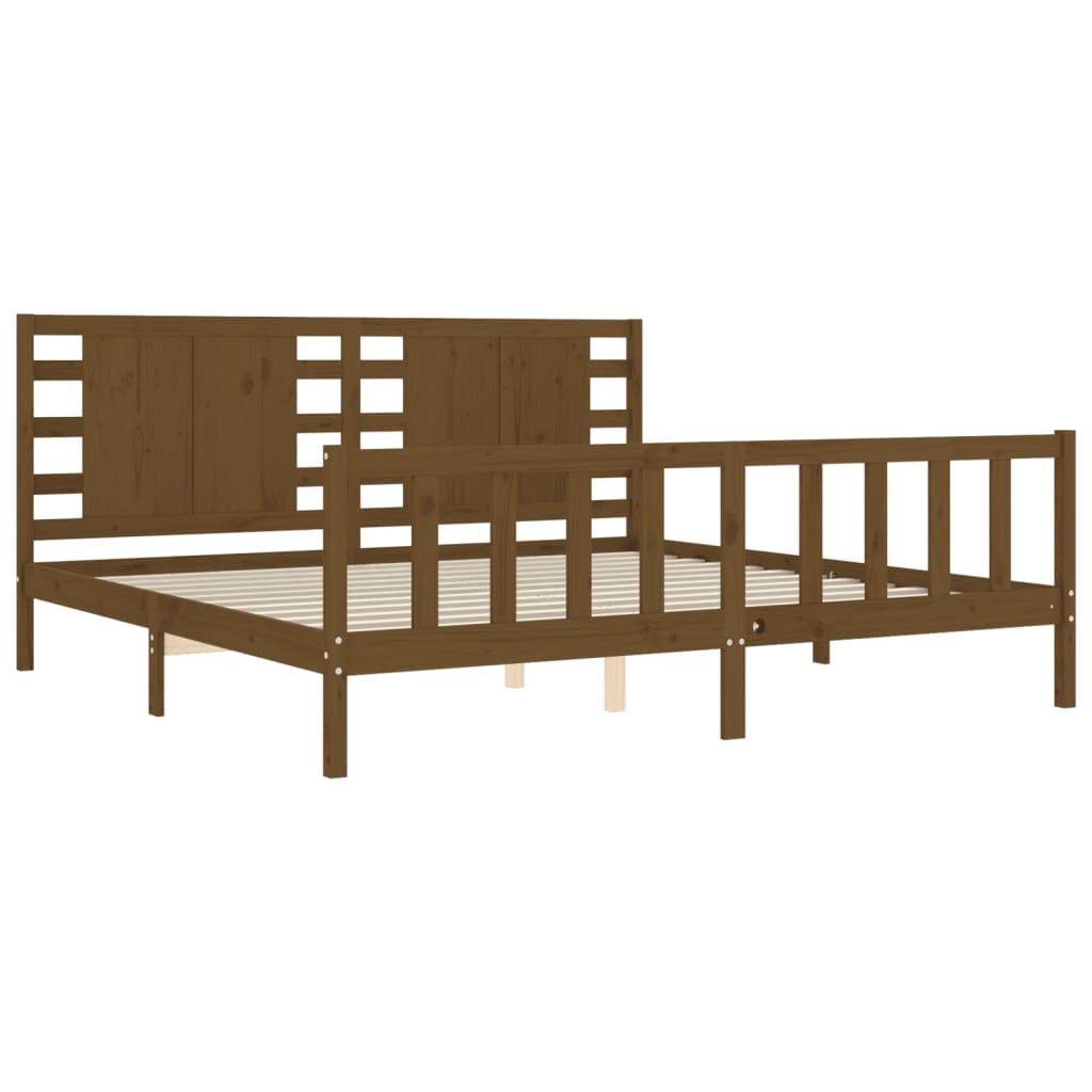 vidaXL Bed Frame without Mattress Honey Brown 200x200 cm Solid Wood Pine