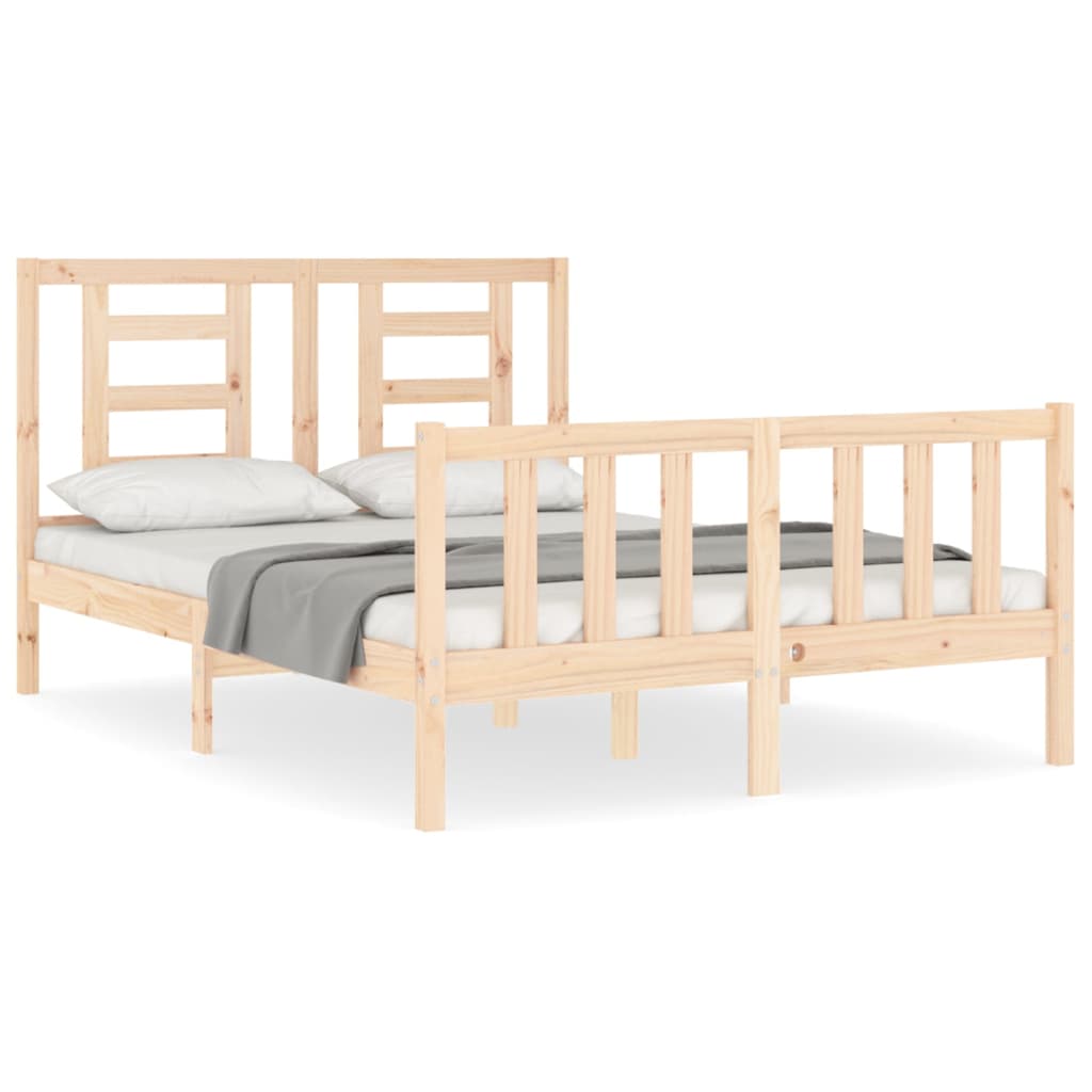 vidaXL Bed Frame without Mattress 140x190 cm Solid Wood Pine