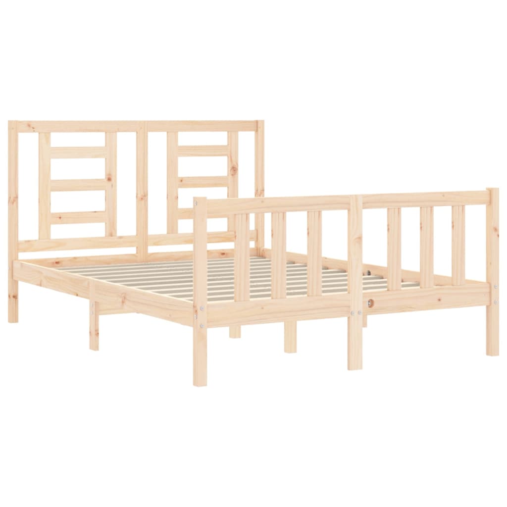 vidaXL Bed Frame without Mattress 140x190 cm Solid Wood Pine