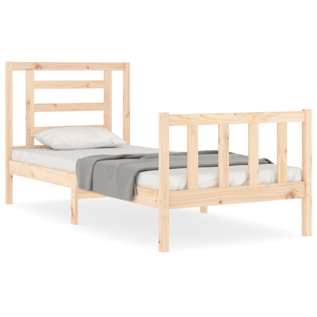 vidaXL Bed Frame without Mattress 90x200 cm Solid Wood Pine