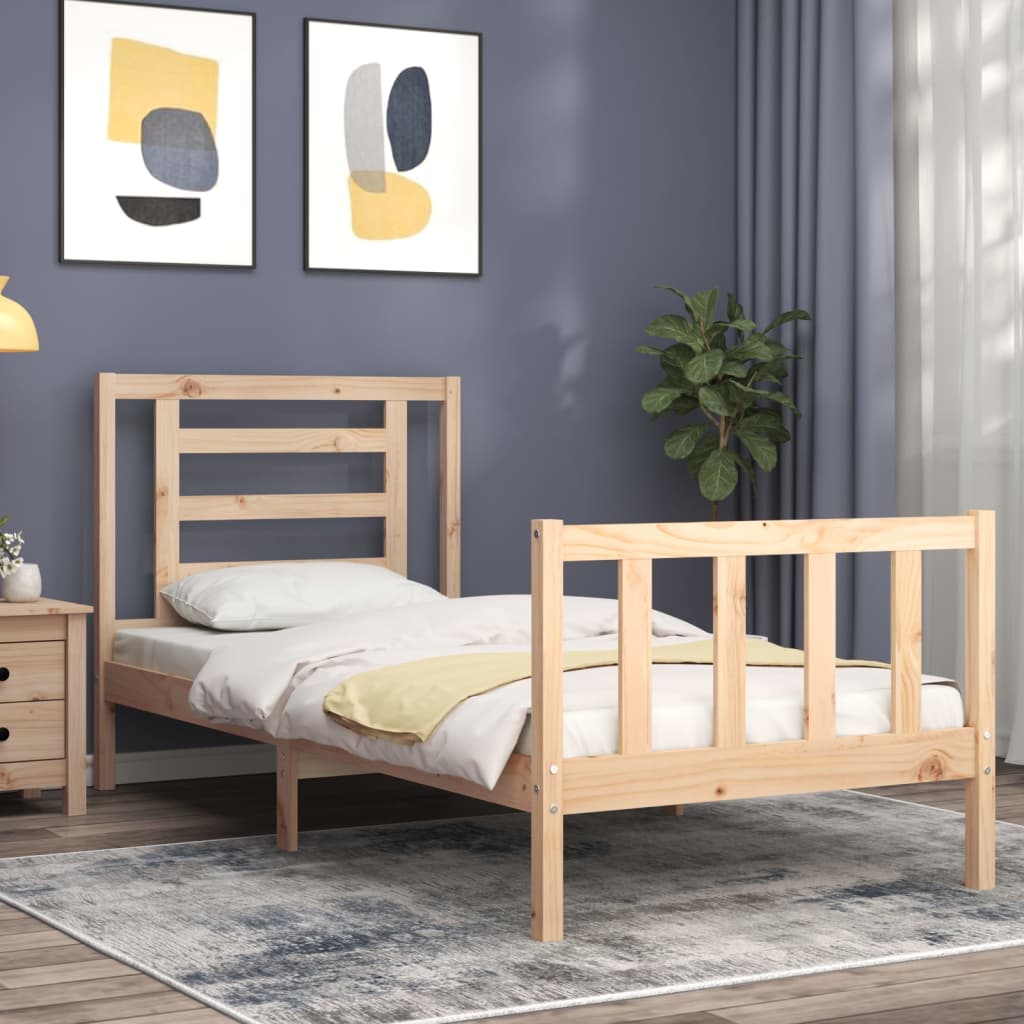 vidaXL Bed Frame without Mattress 90x200 cm Solid Wood Pine