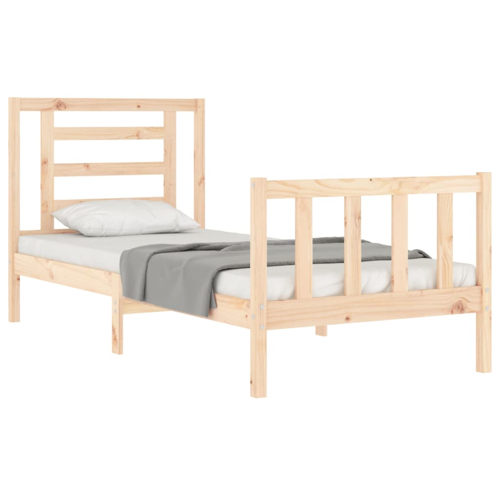 vidaXL Bed Frame without Mattress 90x200 cm Solid Wood Pine