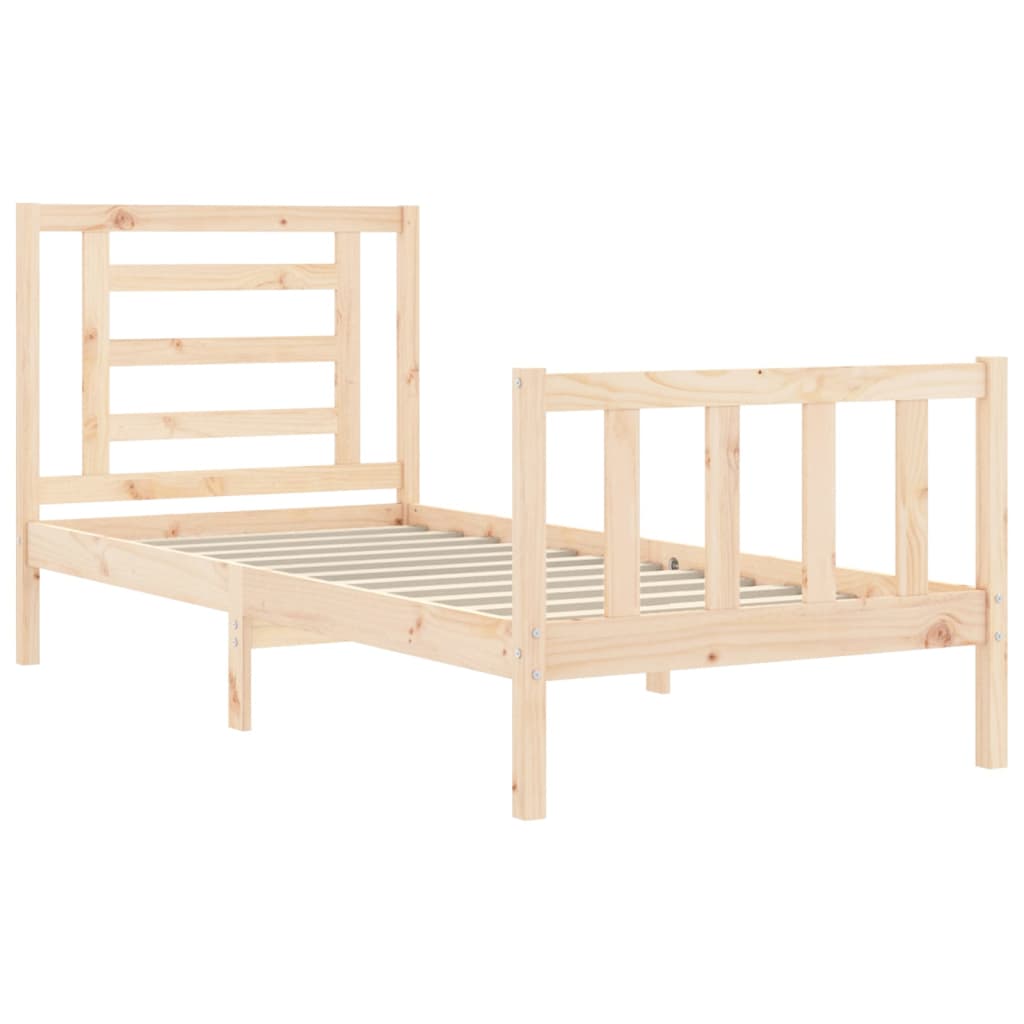 vidaXL Bed Frame without Mattress 90x200 cm Solid Wood Pine