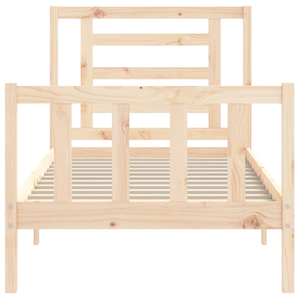 vidaXL Bed Frame without Mattress 90x200 cm Solid Wood Pine