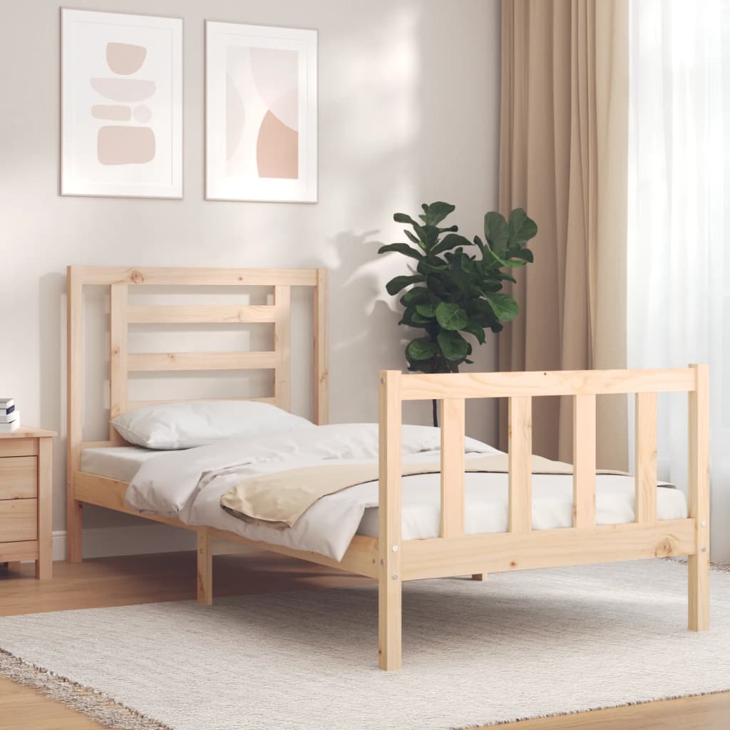 vidaXL Bed Frame without Mattress 90x200 cm Solid Wood Pine