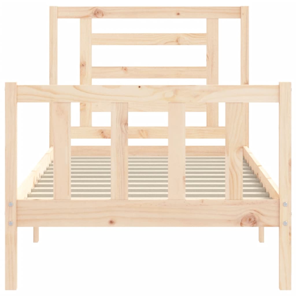 vidaXL Bed Frame without Mattress 100x200 cm Solid Wood Pine