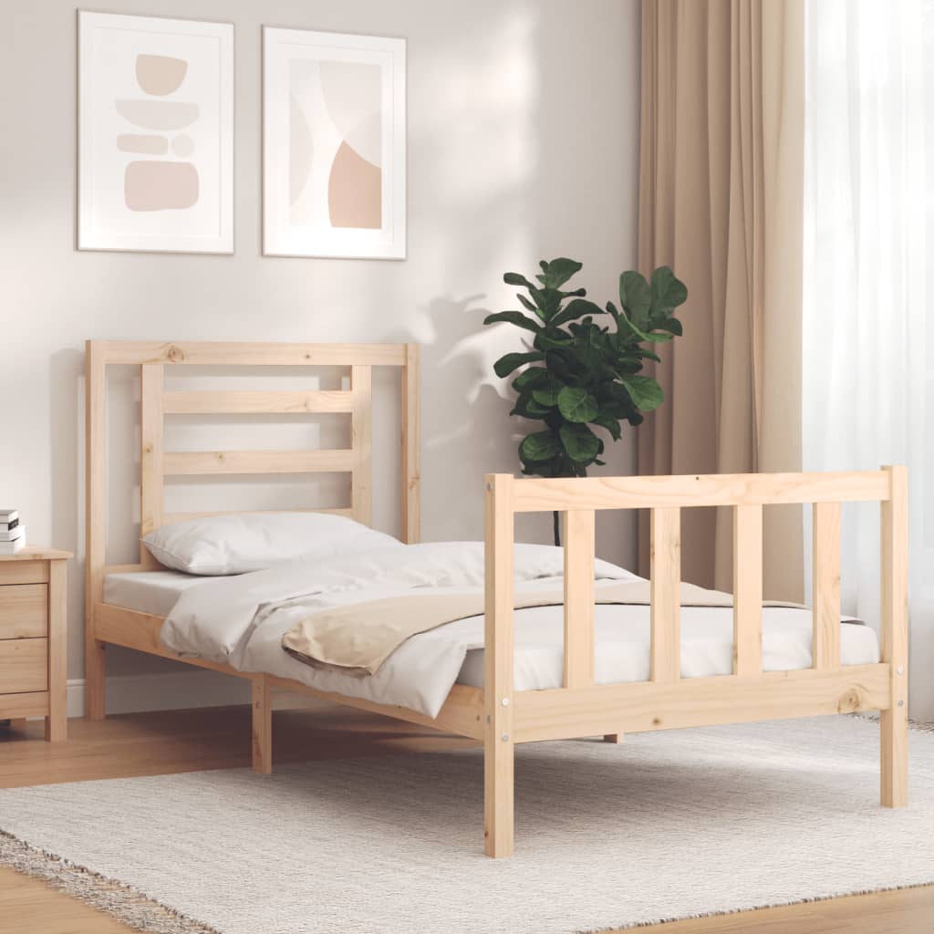 vidaXL Bed Frame without Mattress 100x200 cm Solid Wood Pine