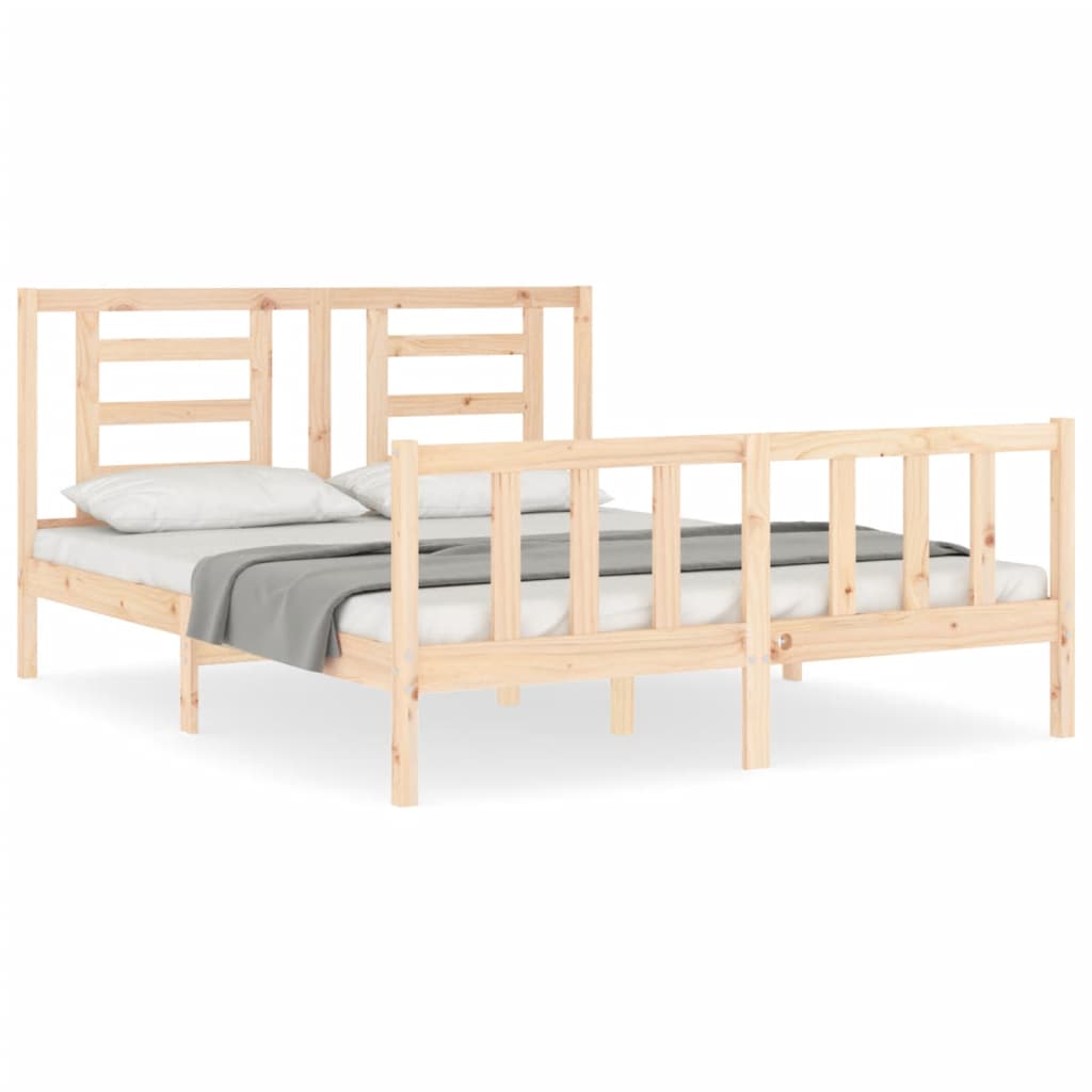 vidaXL Bed Frame without Mattress 160x200 cm Solid Wood Pine