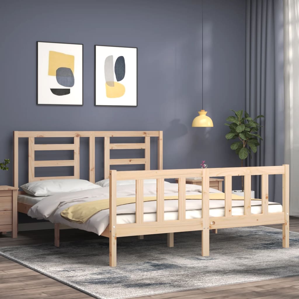 vidaXL Bed Frame without Mattress 160x200 cm Solid Wood Pine