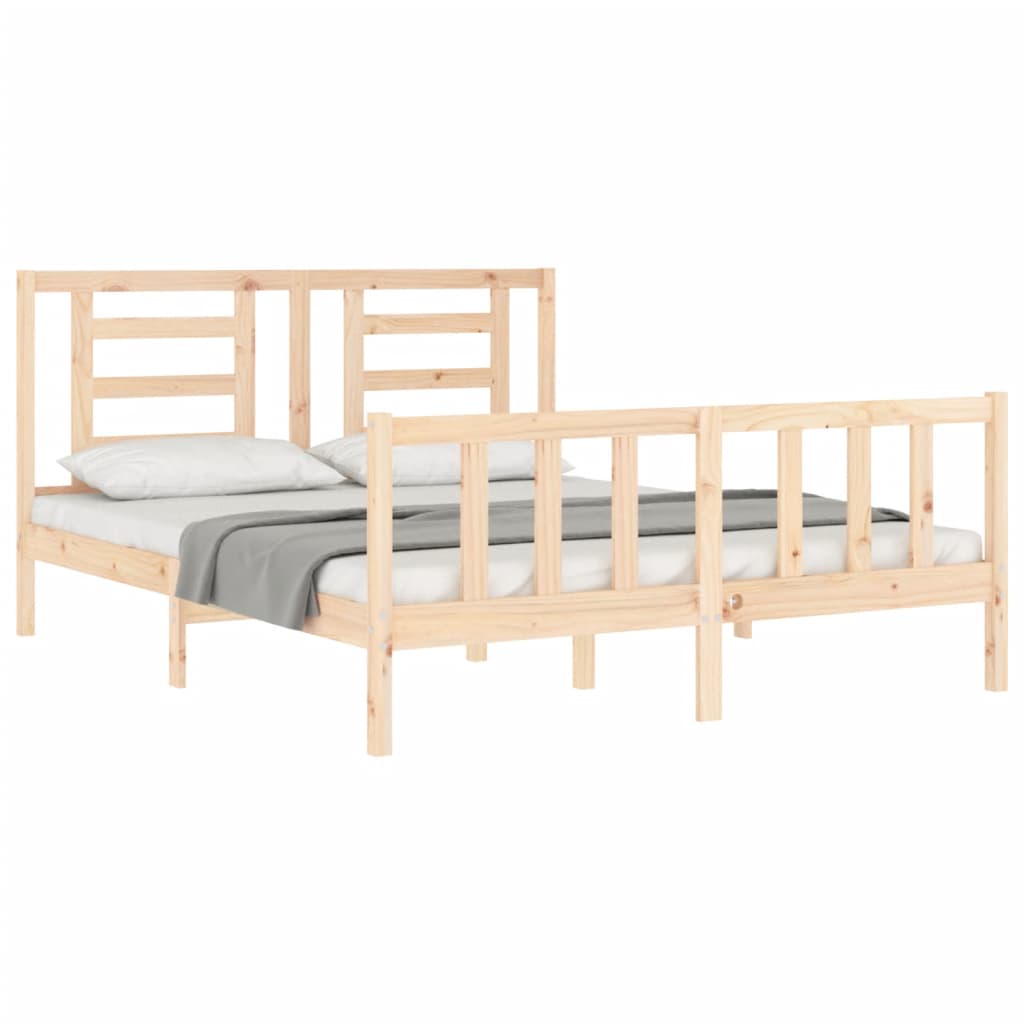 vidaXL Bed Frame without Mattress 160x200 cm Solid Wood Pine