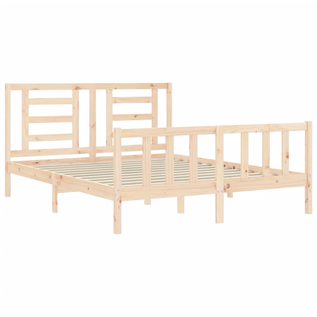 vidaXL Bed Frame without Mattress 160x200 cm Solid Wood Pine