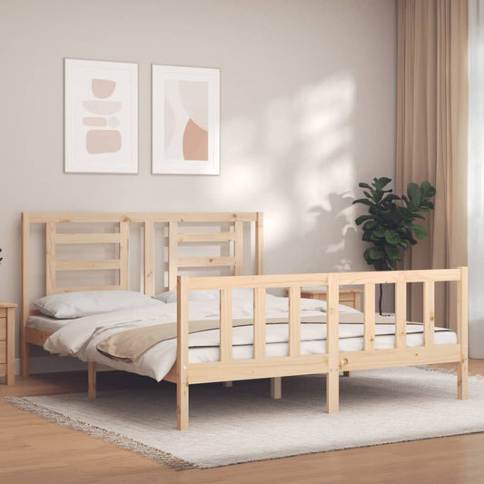 vidaXL Bed Frame without Mattress 160x200 cm Solid Wood Pine