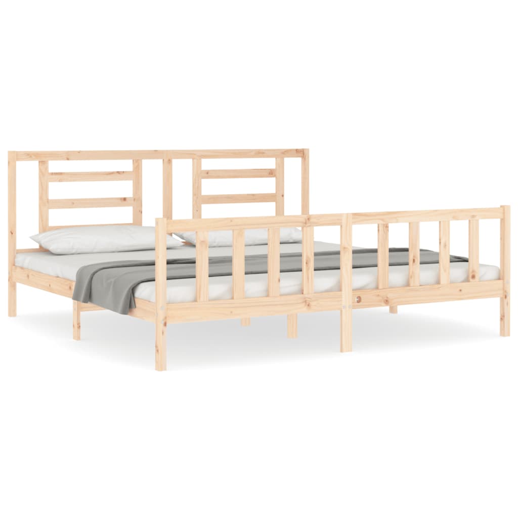 vidaXL Bed Frame without Mattress 200x200 cm Solid Wood Pine