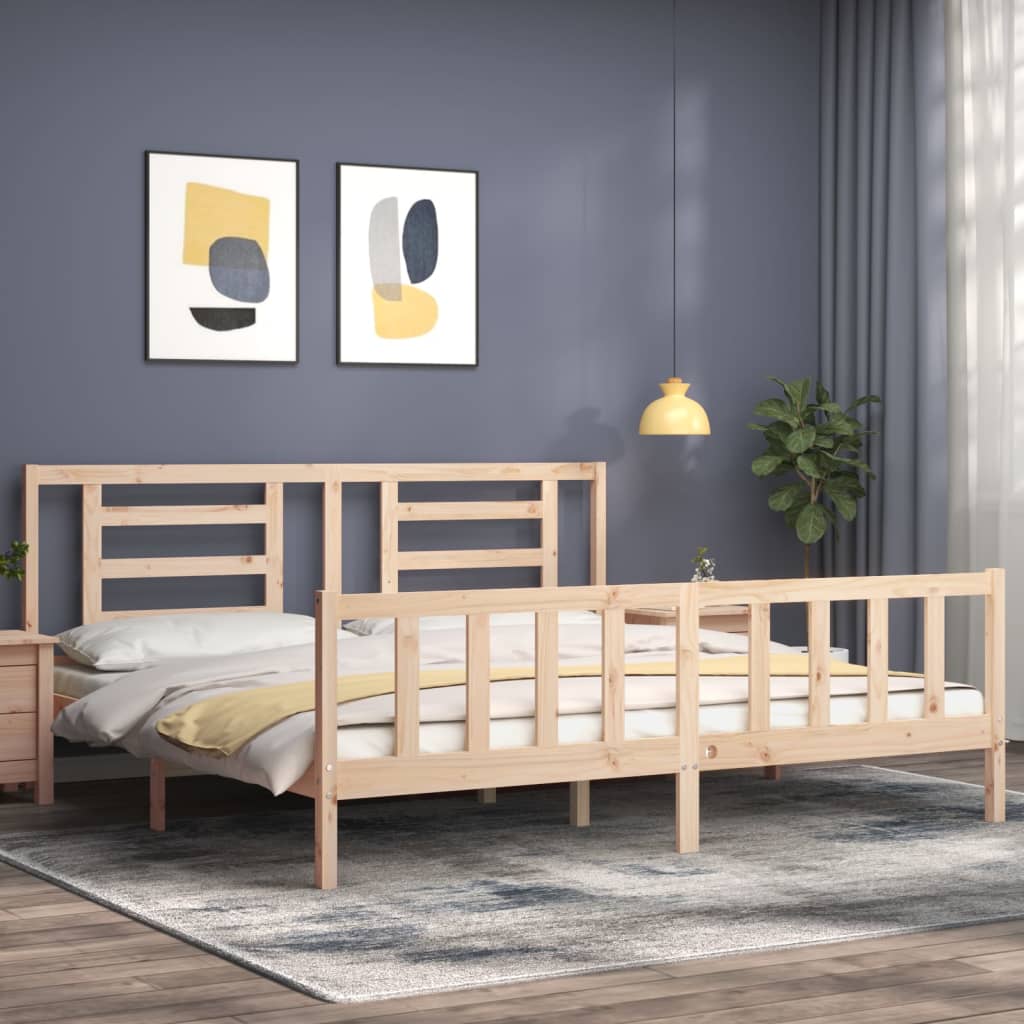 vidaXL Bed Frame without Mattress 200x200 cm Solid Wood Pine